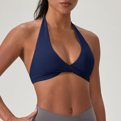 Womens Halter Neck Yoga Bra