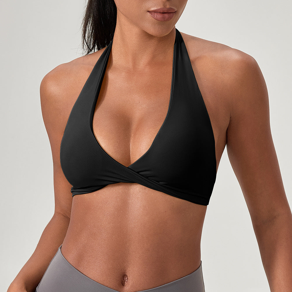 Womens Halter Neck Yoga Bra