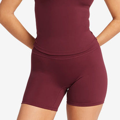 Womens Halter Neck Yoga Set with High Waist Shorts