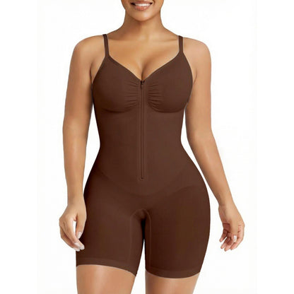 Womens High Elastic Waist Slimming Bodysuit