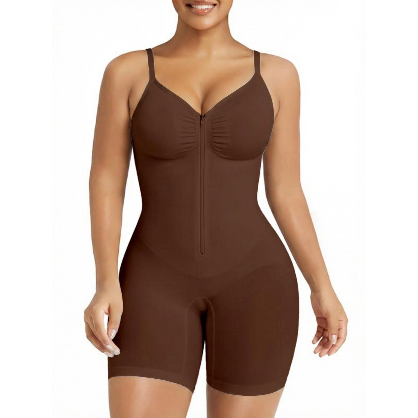 Womens High Elastic Waist Slimming Bodysuit