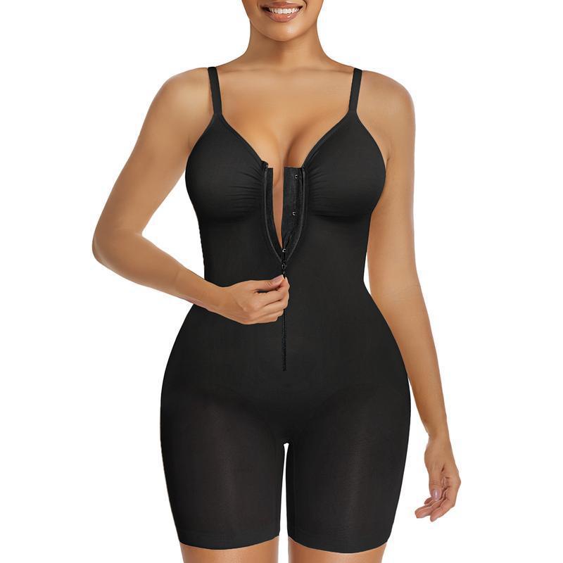 Womens High Elastic Waist Slimming Bodysuit