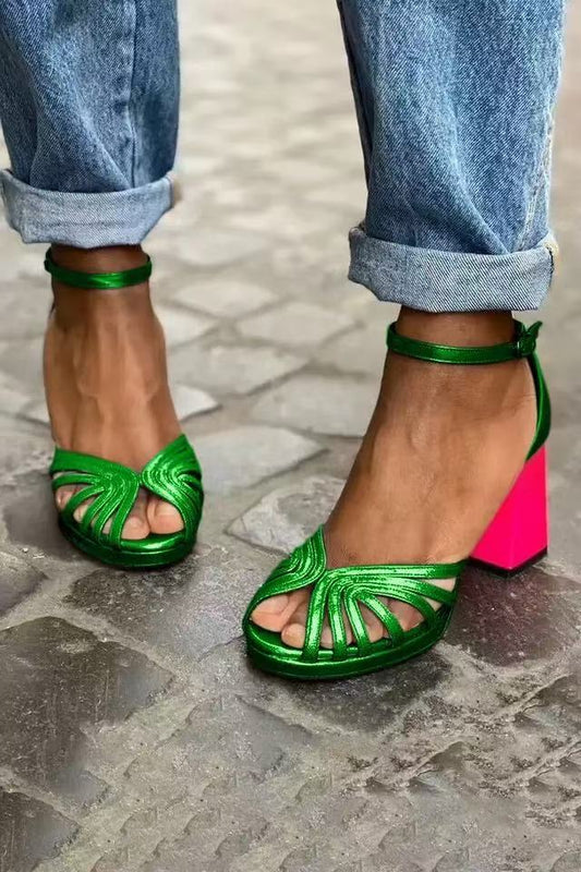 Womens High Heel Open Toe Sandals