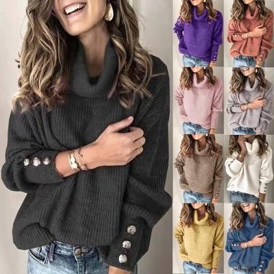 Womens High Neck Knit Sweater