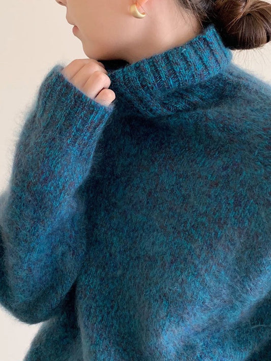 Womens High Neck Wool Sweater