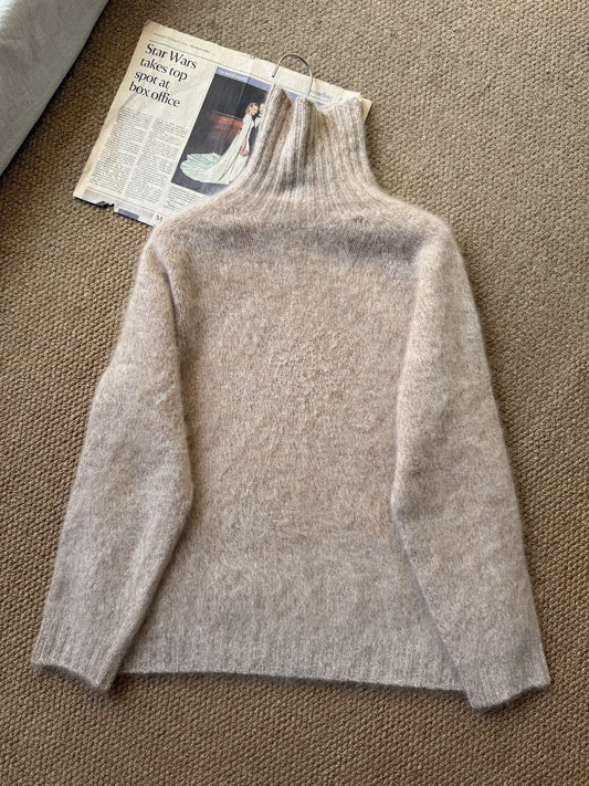 Womens High Neck Wool Sweater