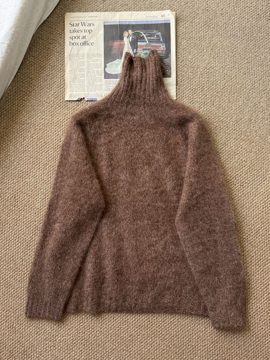 Womens High Neck Wool Sweater