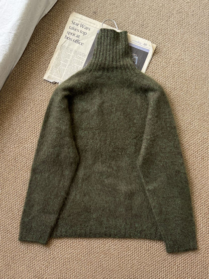 Womens High Neck Wool Sweater