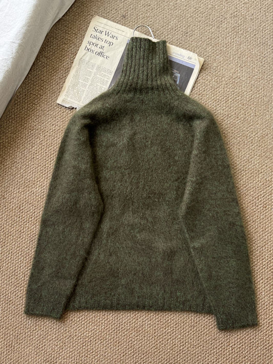 Womens High Neck Wool Sweater