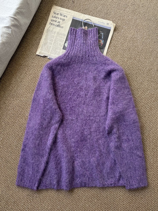 Womens High Neck Wool Sweater