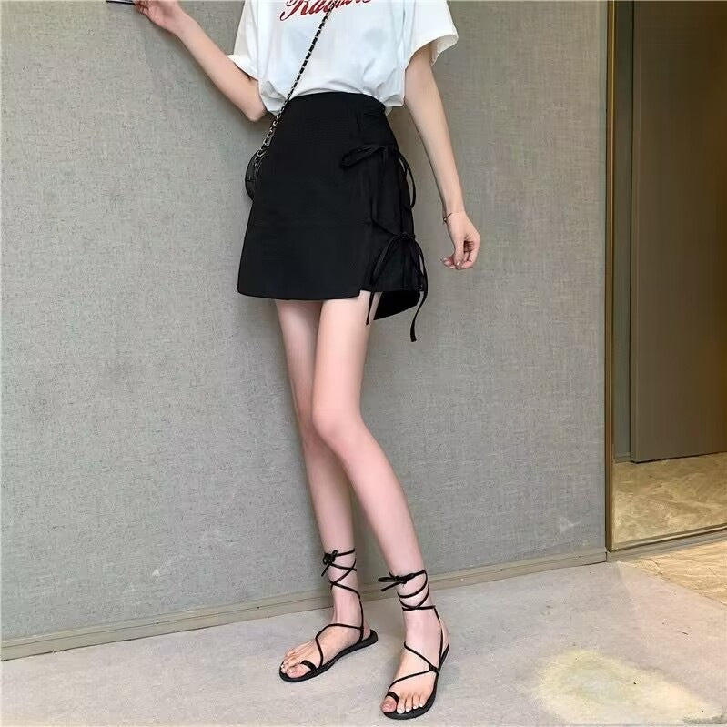 Womens High Waist A-Line Short Skirt