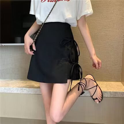 Womens High Waist A-Line Short Skirt
