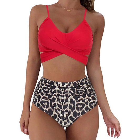 Womens High Waist Bikini Swimsuit