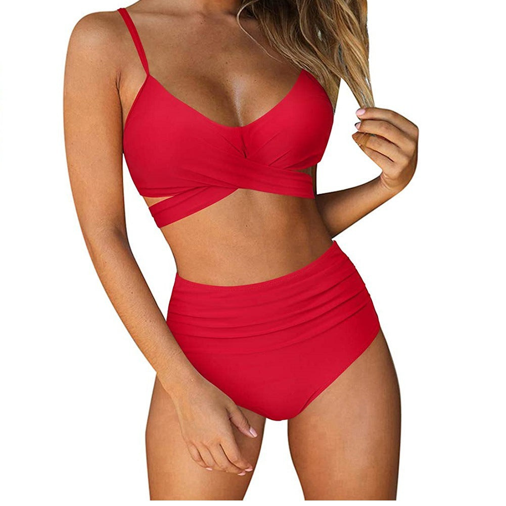 Womens High Waist Bikini Swimsuit