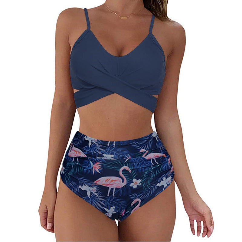 Womens High Waist Bikini Swimsuit