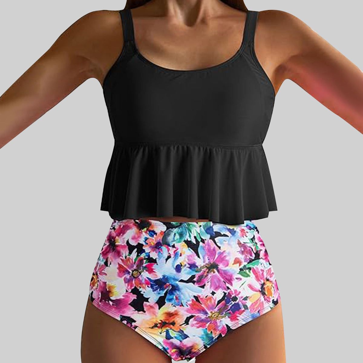 Womens High Waist Bikini Swimwear
