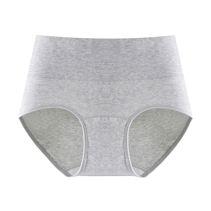Womens High-Waist Cotton Underwear with Antibacterial Protection