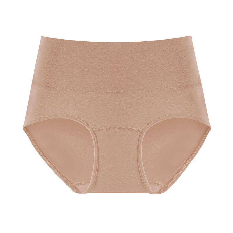 Womens High-Waist Cotton Underwear with Antibacterial Protection