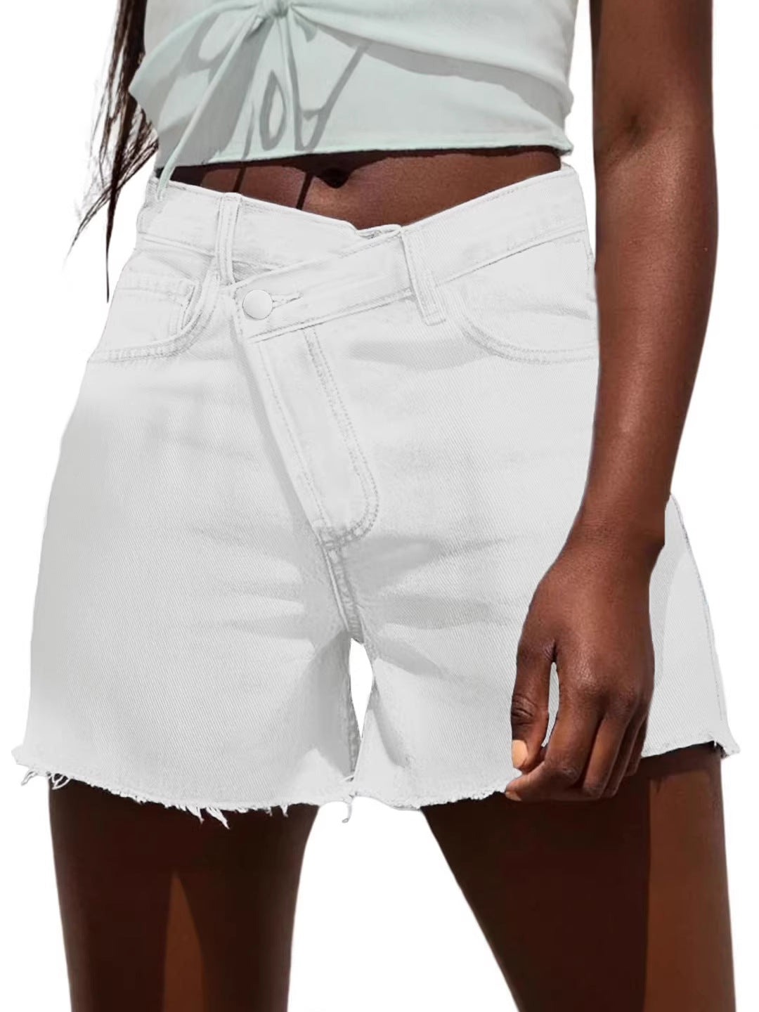 Womens High Waist Denim Shorts