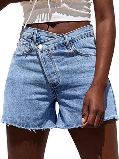 Womens High Waist Denim Shorts