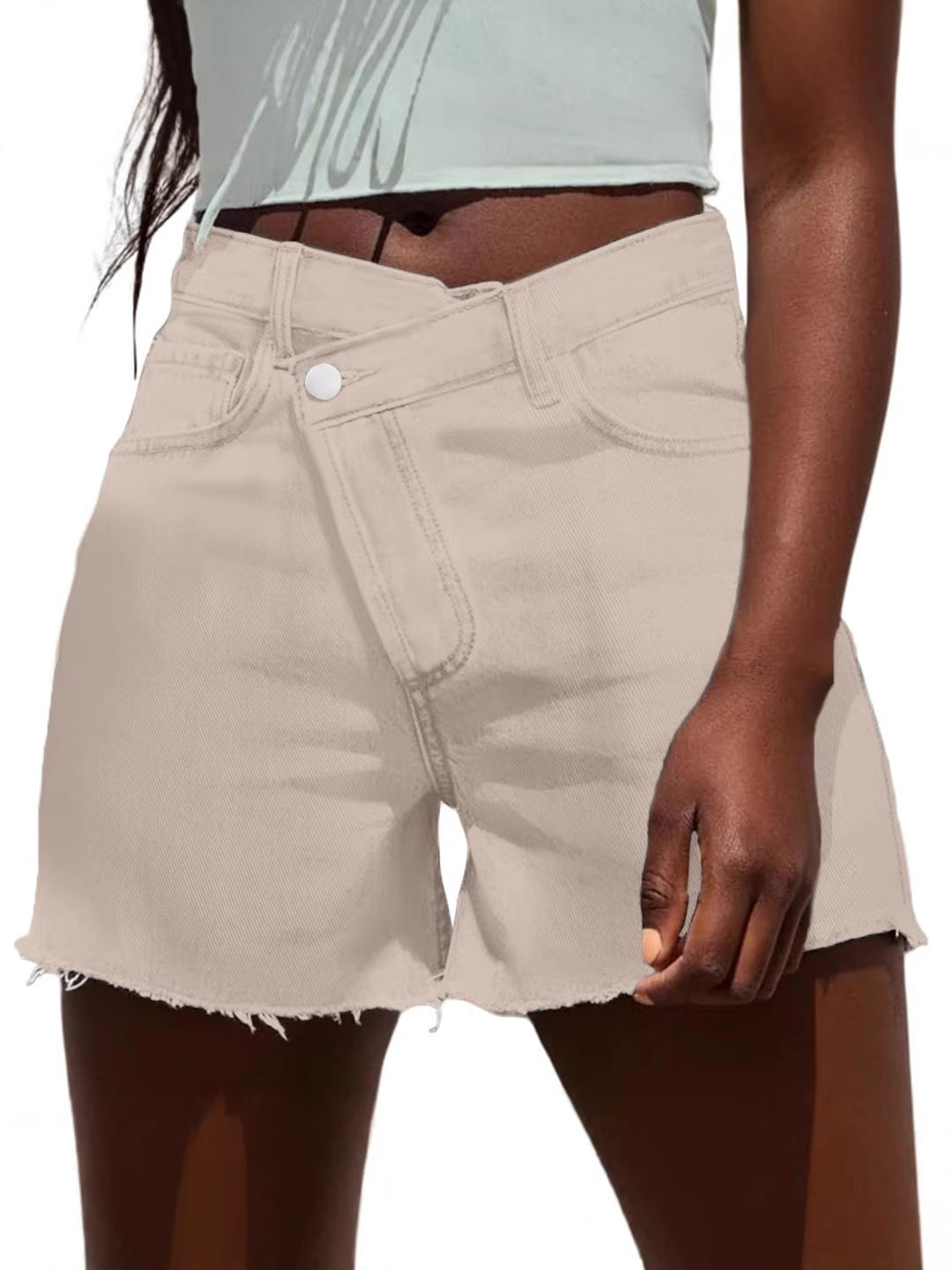 Womens High Waist Denim Shorts