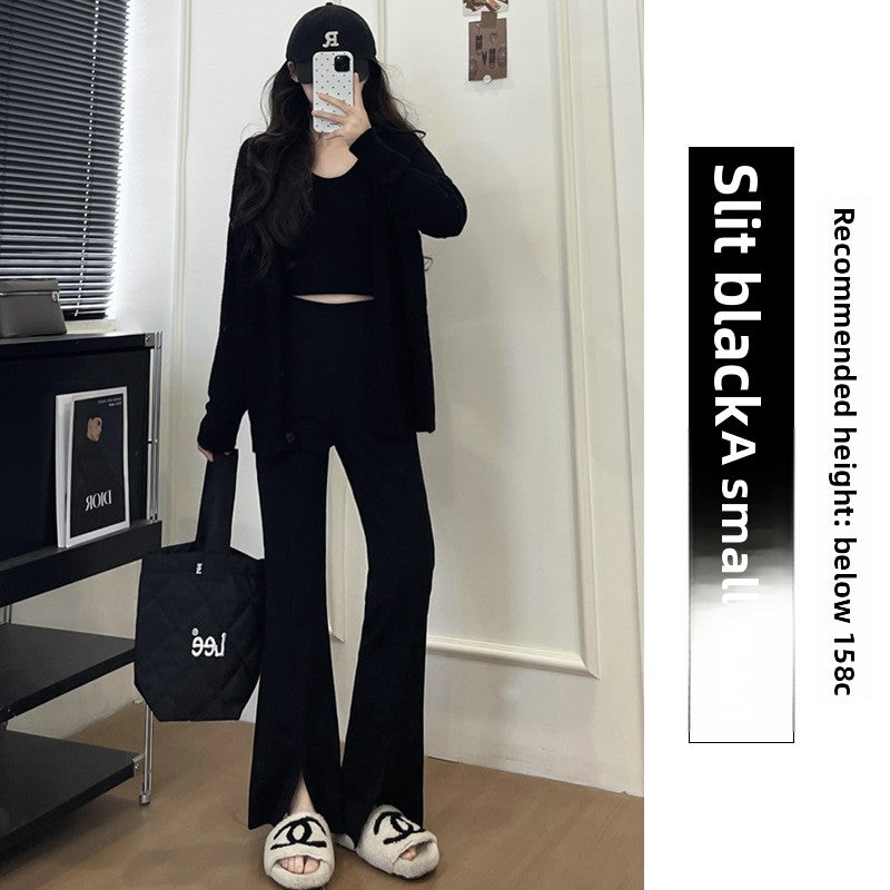 Womens High Waist Flared Casual Pants