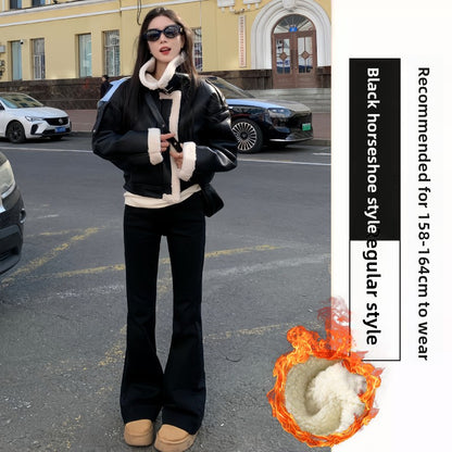 Womens High Waist Flared Casual Pants