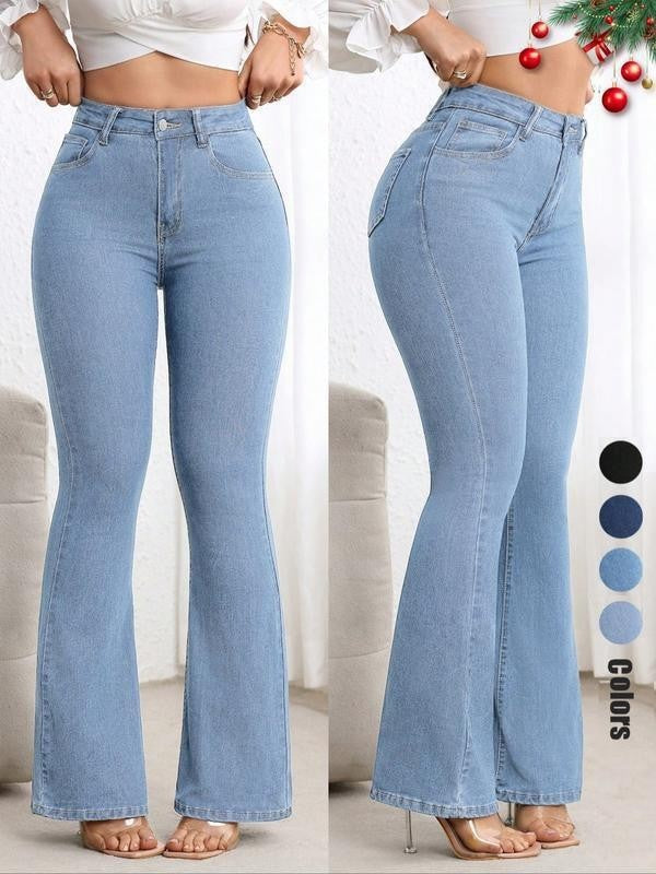 Womens High Waist Flared Pants
