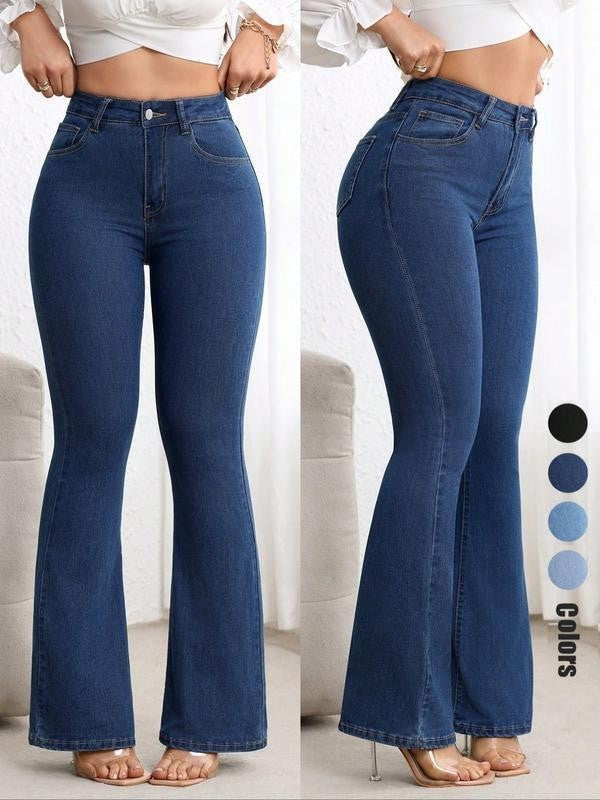 Womens High Waist Flared Pants