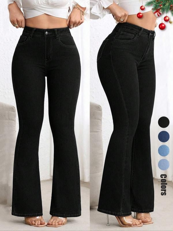 Womens High Waist Flared Pants