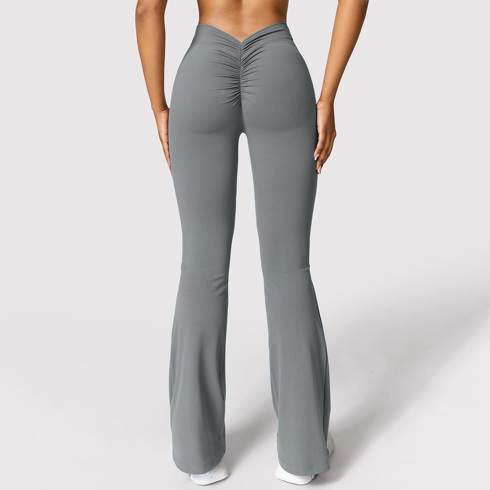 Womens High Waist Flared Yoga Pants