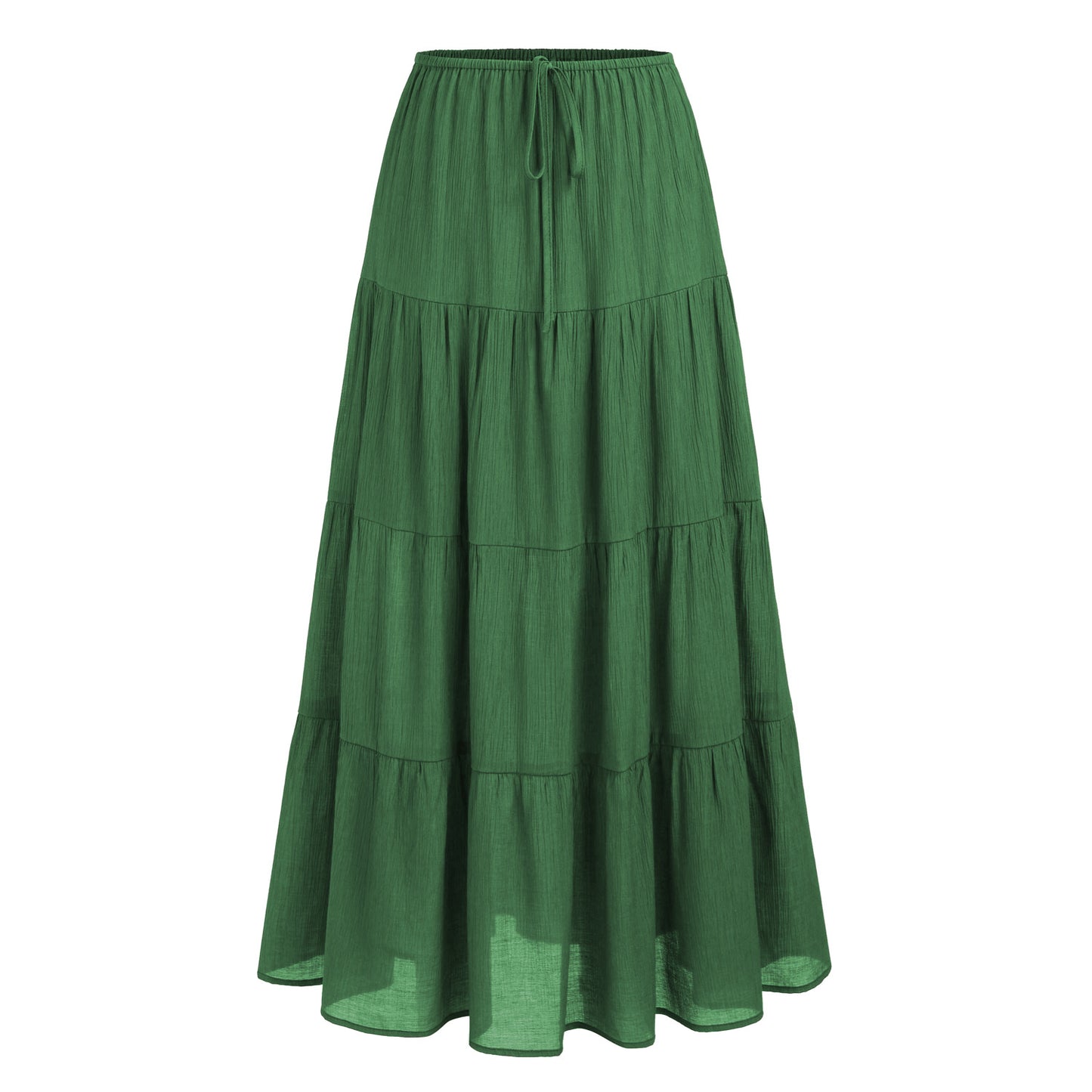 Womens High Waist Long Skirt with Lace-Up Back