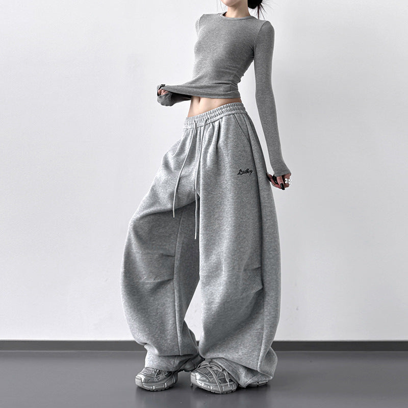 Womens High Waist Loose Casual Sweatpants