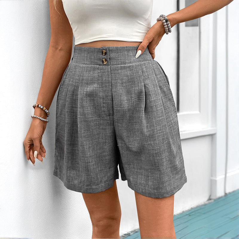 Womens High Waist Loose Shorts
