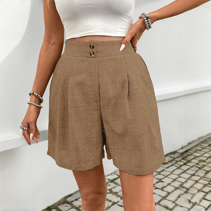 Womens High Waist Loose Shorts