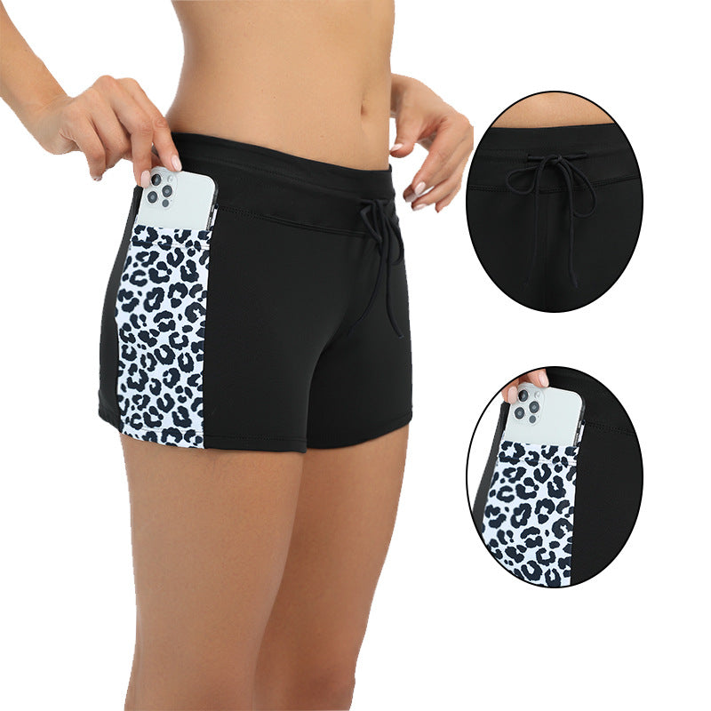 Womens High Waist Swim Shorts