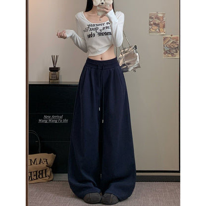 Womens High Waist Wide Leg Casual Pants