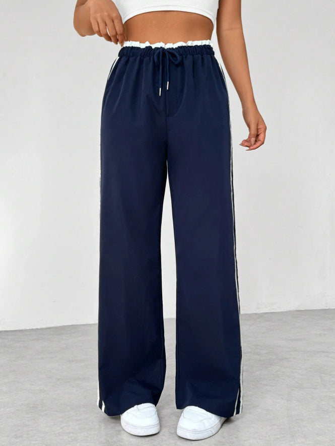 Womens High Waist Wide Leg Casual Pants