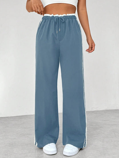 Womens High Waist Wide Leg Casual Pants