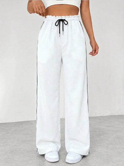 Womens High Waist Wide Leg Casual Pants