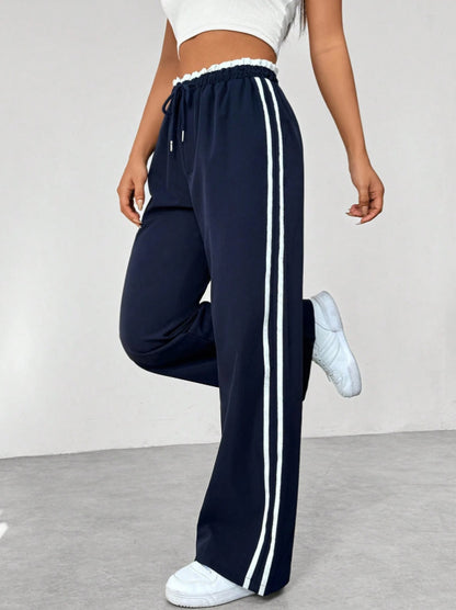 Womens High Waist Wide Leg Casual Pants