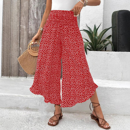 Womens High Waist Wide Leg Casual Pants