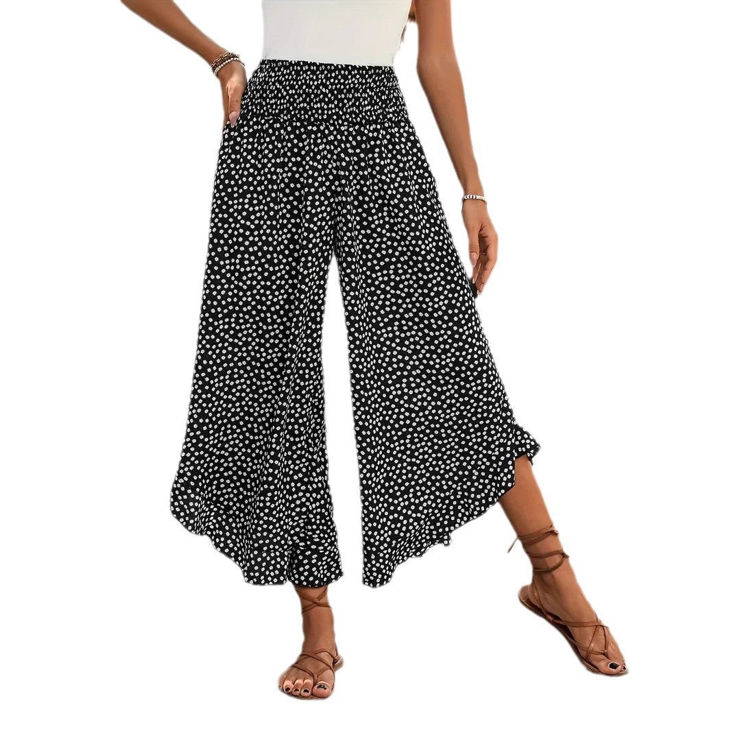 Womens High Waist Wide Leg Casual Pants
