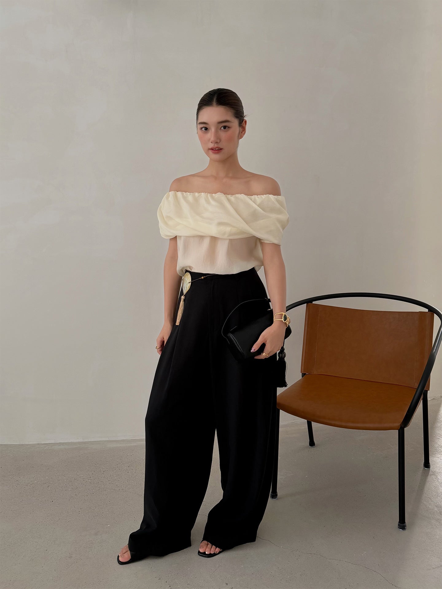 Womens High Waist Wide Leg Linen Pants