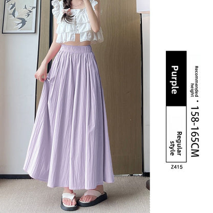 Womens High Waist Wide Leg Skirt Pants