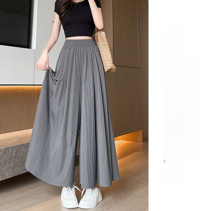 Womens High Waist Wide Leg Skirt Pants