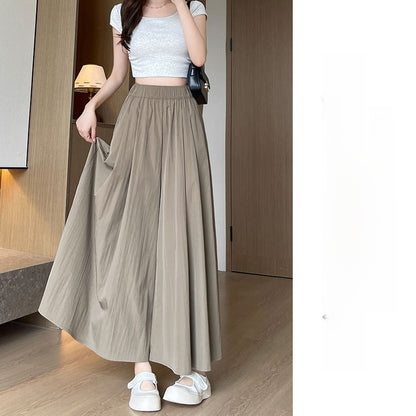 Womens High Waist Wide Leg Skirt Pants