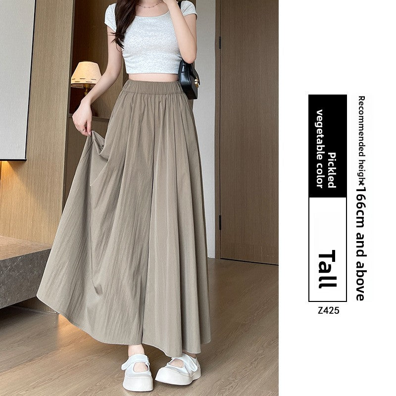 Womens High Waist Wide Leg Skirt Pants