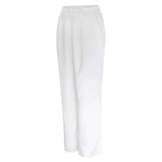 Womens High Waist Wide Leg Trousers