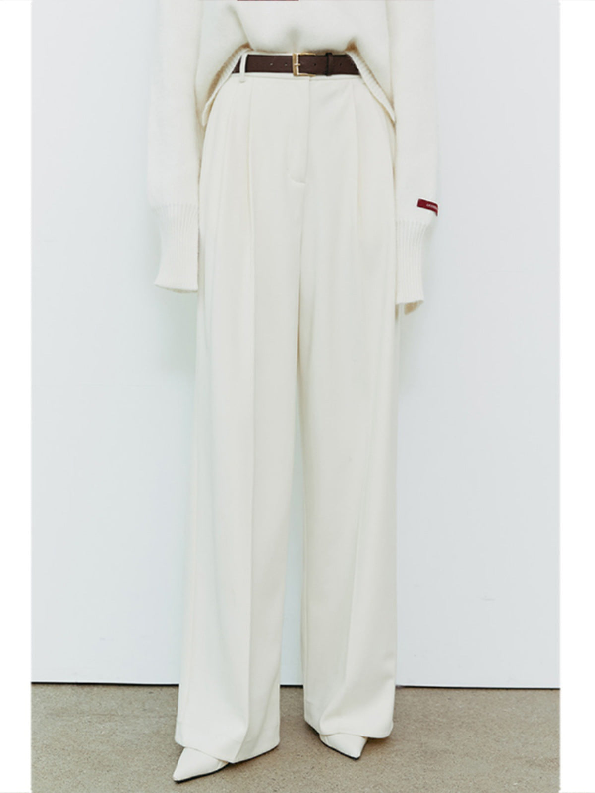 Womens High Waist Wide Leg Trousers